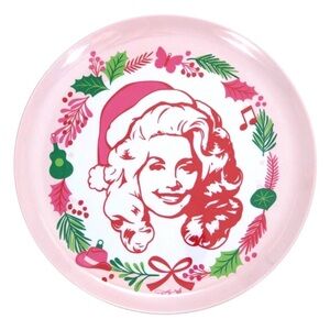 Dolly Parton Christmas Cheer Melamine Serving Tray 14” Platter Holiday NEW